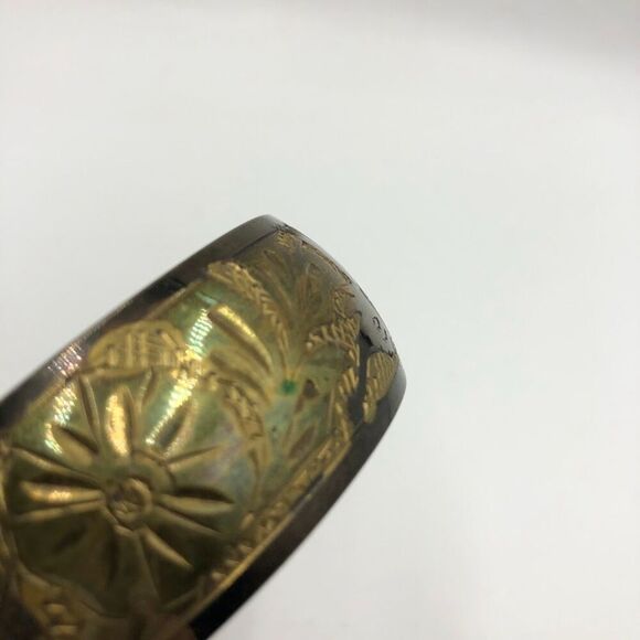 Vintage Elephant Animal Jungle Safari Metal Brass Women's Bangle Bracelet - Picture 7 of 10